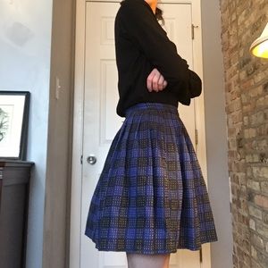 Cotton plaid circle skirt